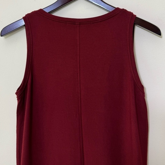 Flax Red Burgundy V Neck Tank Top Tunic Size Small - Picture 5 of 9